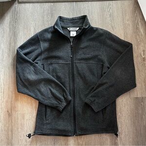 Columbia Charcoal Grey Outdoor Lightweight Fleece Jacket With Draw Strings